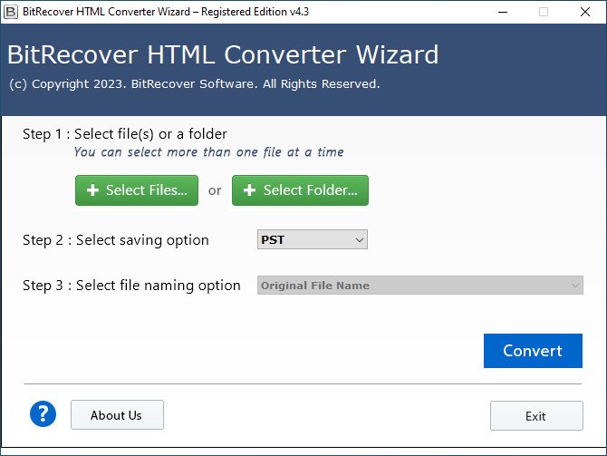 BitRecover HTML Converter Wizard активация 